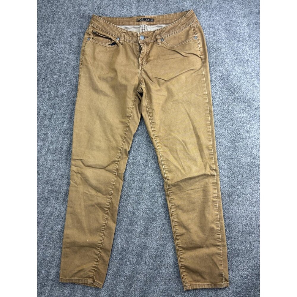 PrAna Pants Womens 6 Brown Organic‎ Cotton Stretch Twill Skinny Chino Casual